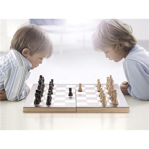 Chess Set, 15"x15" Folding Magnetic Wooden Standard Chess Game Board Set - Picture 4 of 7